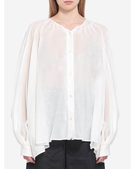 THE LATEST White Biro Blouse