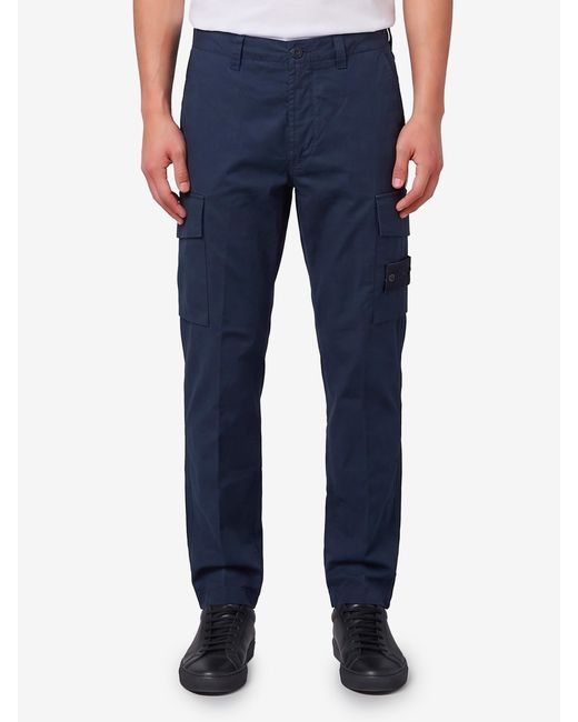 Stone Island Blue Ghost Cargo Pants for men