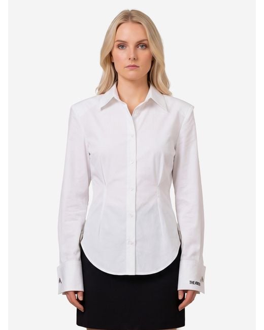 The Attico White Cotton Poplin Shirt