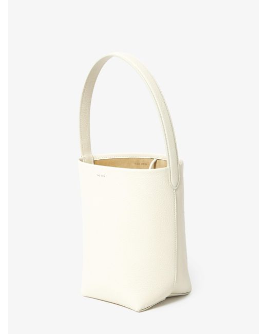 The Row, Medium N/S Park taupe grain leather tote bag