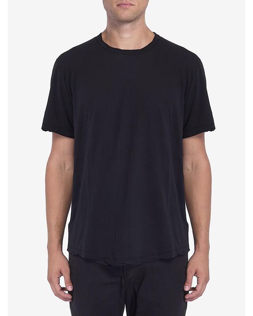 James Perse Black Cotton Crewneck T-Shirt for men