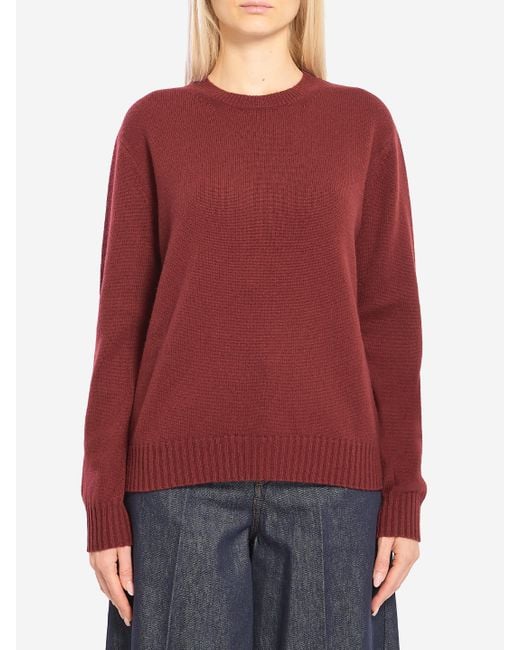 Maglia Girocollo di Max Mara in Red