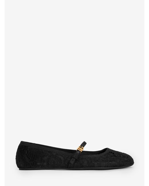 Dolce & Gabbana White Taormina Lace Ballet Flats