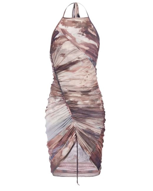 Balmain Multicolor Pastel-print Tulle Dress