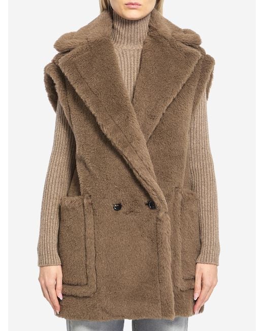 Max Mara Brown Teddy Vest