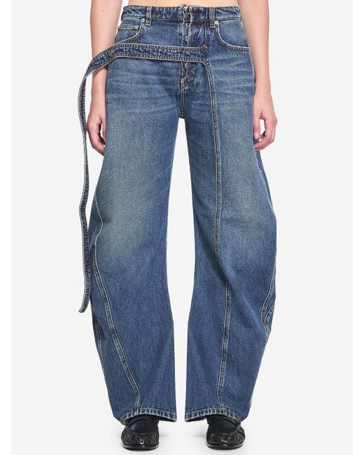 Jean Paul Gaultier Blue Strap Jeans