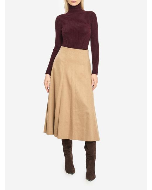 Max Mara Natural Flared Skirt