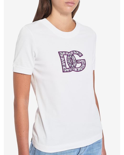 Dolce & Gabbana White Maiolica Tshirt