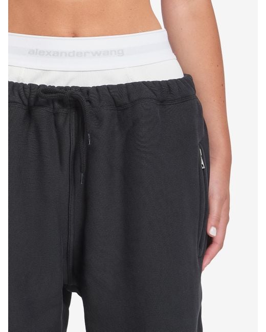 Alexander Wang Black Sweatpants With Brief