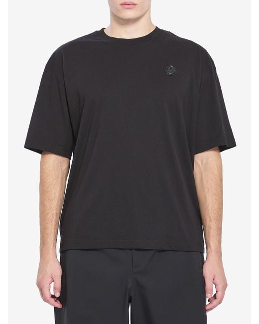 Moncler x A$AP ROCKY Black Cotton Tshirt for men