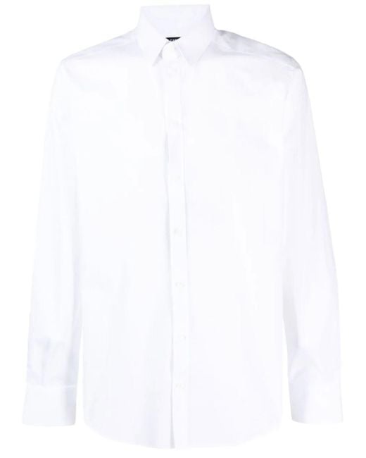 Dolce & Gabbana White Classic Cotton Shirt With Long Sleeves for men