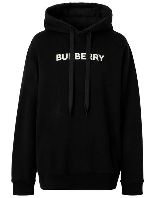 Felpa Con Logo di Burberry in Black da Uomo