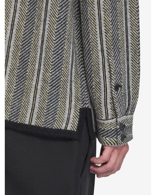 Guest In Residence Gray Stripe Work Shirt
