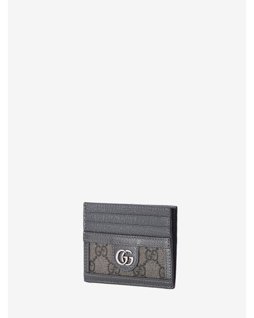 Portacarte Ophidia Gg di Gucci in Gray da Uomo