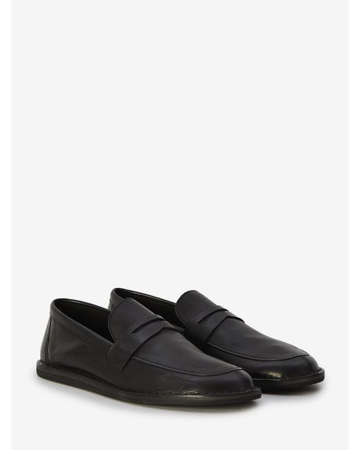 The Row Black Cary Loafers
