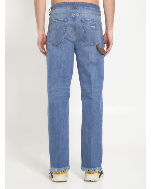 Fendi Blue Denim Jeans for men