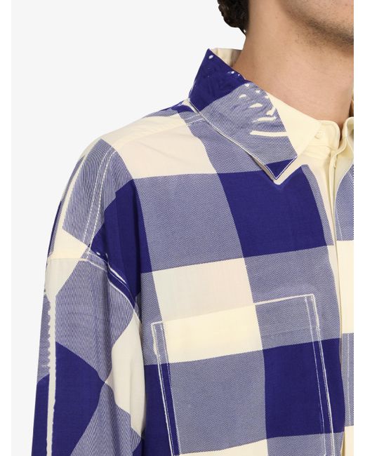 Loewe Blue Checked Shirt for men