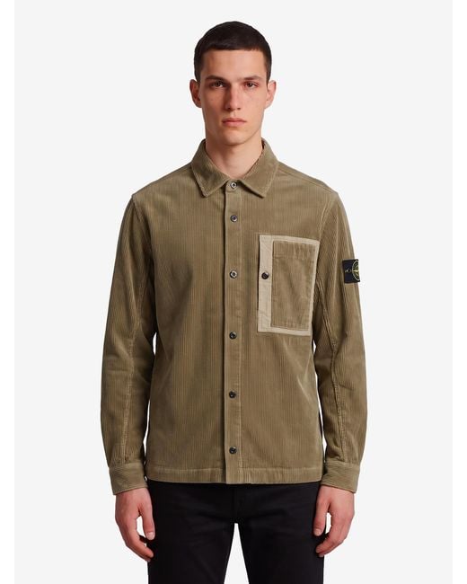 Stone Island Green Overshirt for men