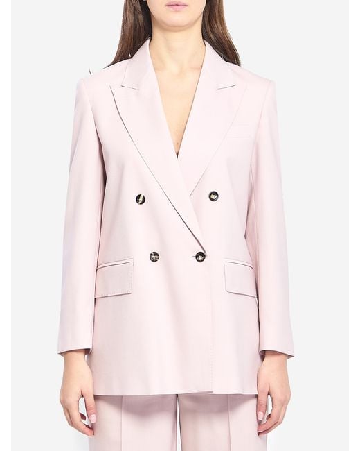 Max Mara Pink Doublebreasted Ombrosa Jacket