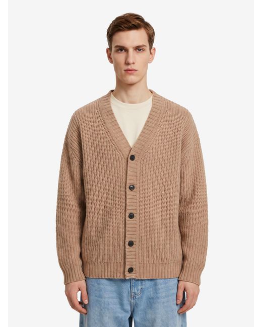 Roberto Collina Natural Rope Wool Cardigan Over for men