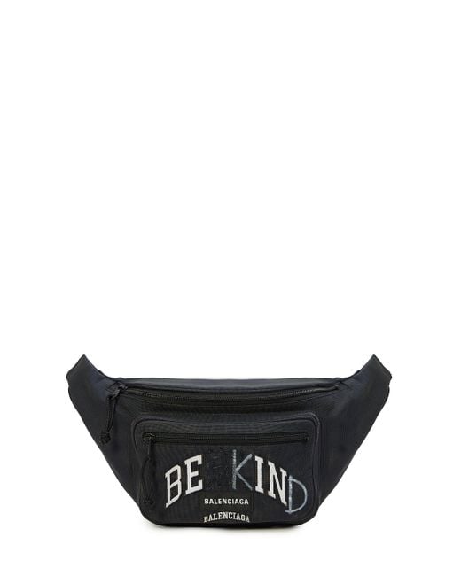 Balenciaga Black Explorer Be Kind Belt Bag for men