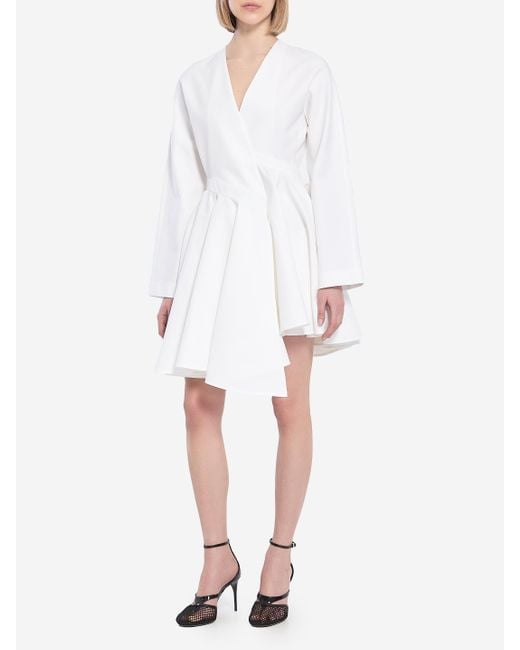 Alaïa White Short Asymmetric Dress
