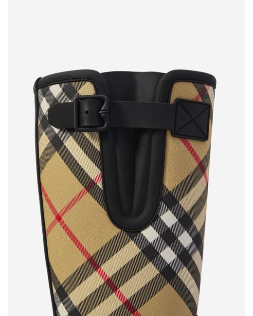Burberry Black Check Rainboots