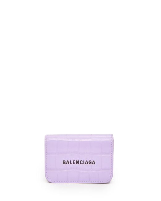 Balenciaga Purple Cash Mini Wallet