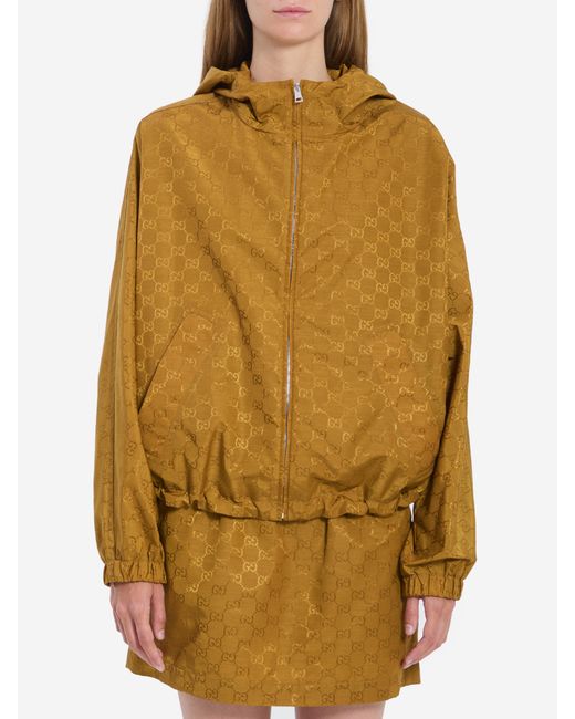 Gucci Yellow Gg Nylon Jacket