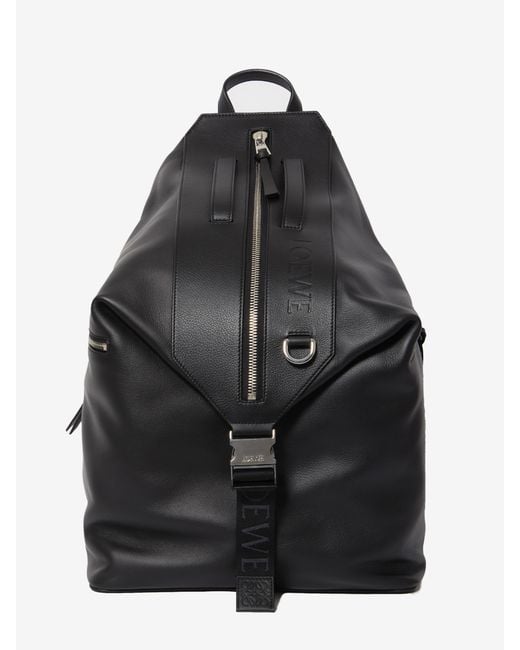Loewe Black Convertible Backpack for men