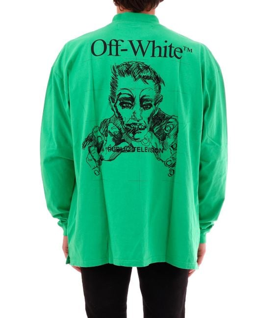 Off-White c/o Virgil Abloh Public Television Long Sleeved T-shirt
