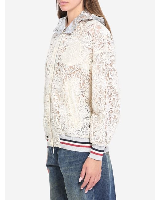 Moncler White Gamme Rouge Macram Jacket