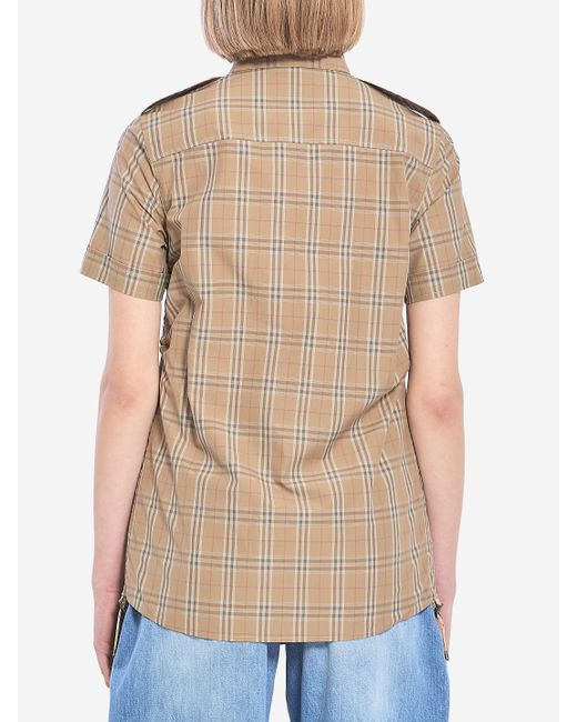 Camicia Check di Burberry in Natural