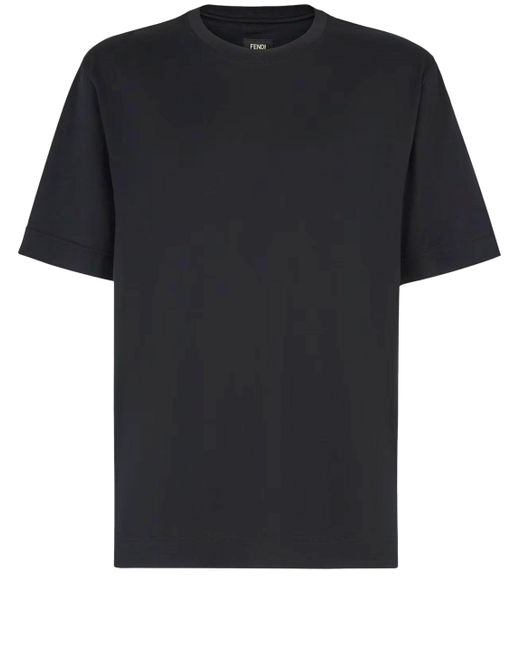 Fendi Black Cotton Tshirt for men