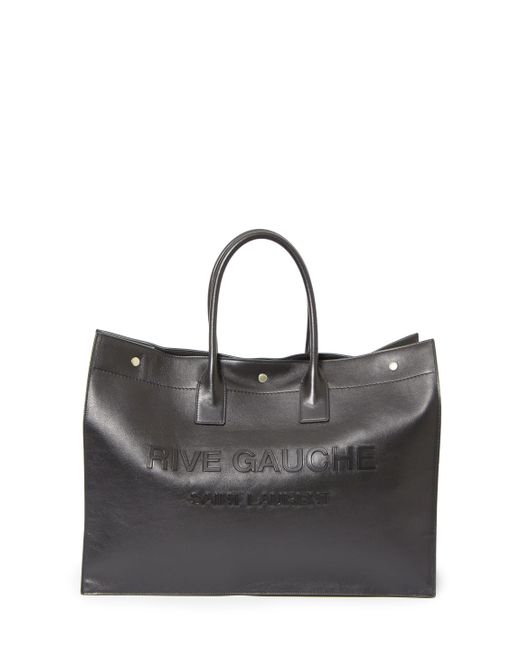 Saint Laurent Black Large Rive Gauche Tote Bag