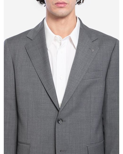 Tagliatore Gray Virgin Wool Twopiece Suit for men