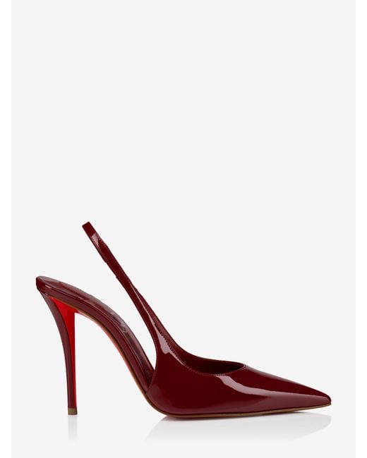 Christian Louboutin Red Miss Z 100 Sling Back Pumps