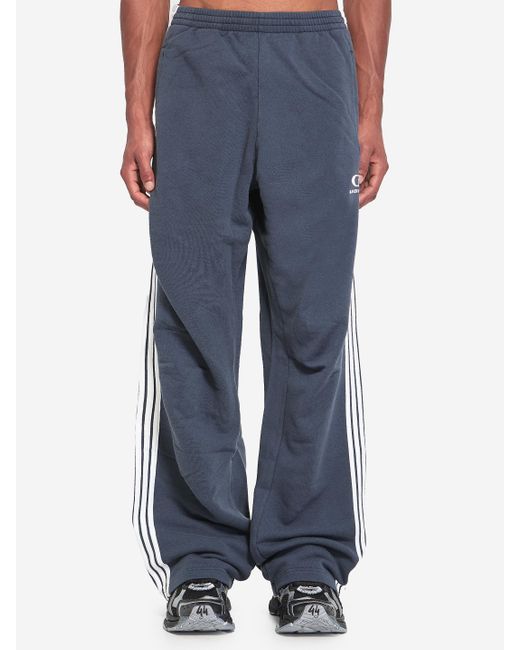 Balenciaga Blue Baggy Loop Sports Icon Sweatpants for men