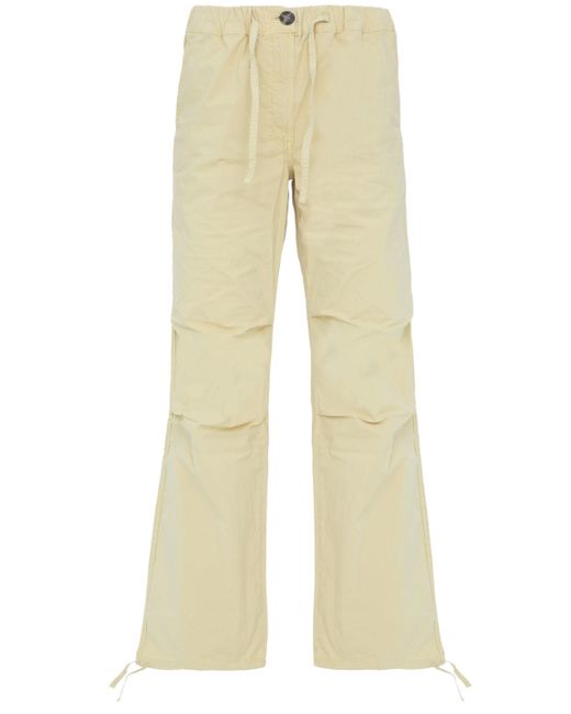 Ganni Cotton Cargo Pants in Natural Lyst