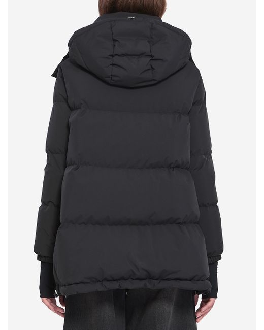 Herno Gray Doublelayer Down Jacket With Hood