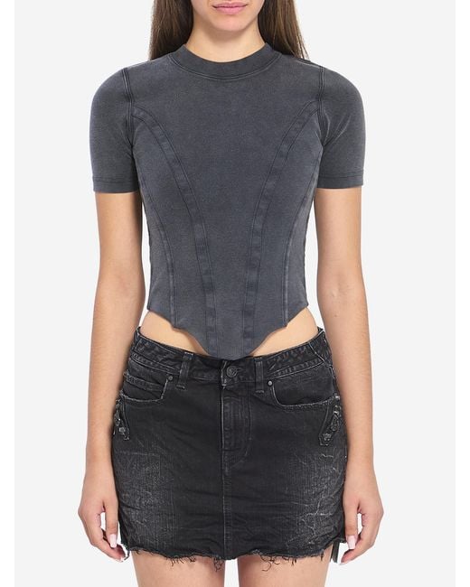 Balenciaga Gray Corseted Tshirt