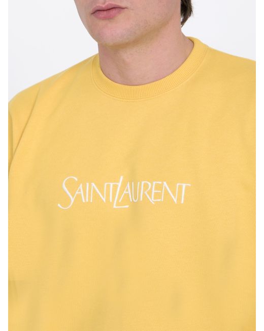 Felpa di Saint Laurent in Yellow da Uomo