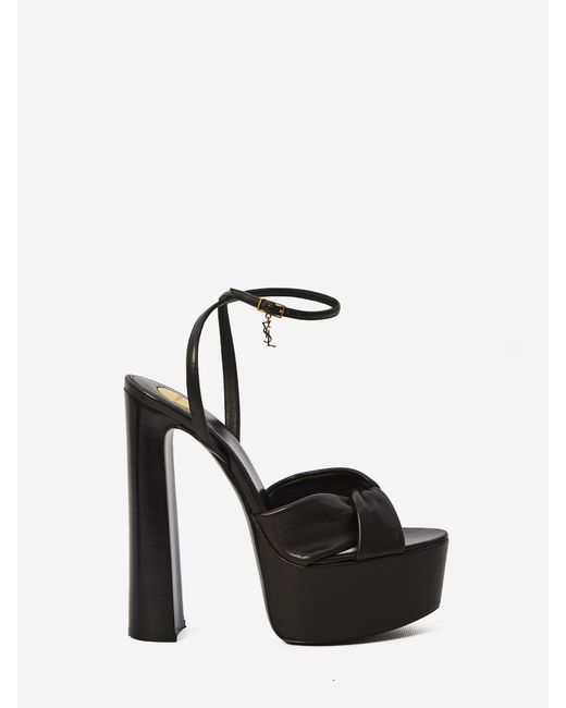 Saint Laurent Black Franciane Platform Sandals