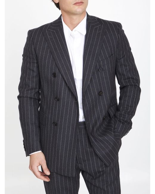 Tonello Blue Pinstriped Twopiece Suit for men