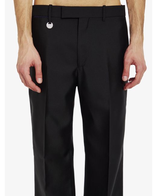 Burberry Black Wool And Silk Blend Trousers for men