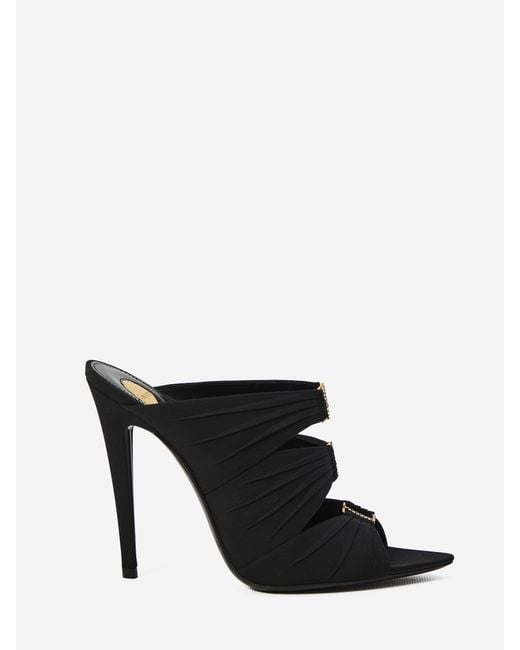 Saint Laurent Black Emilie Mules