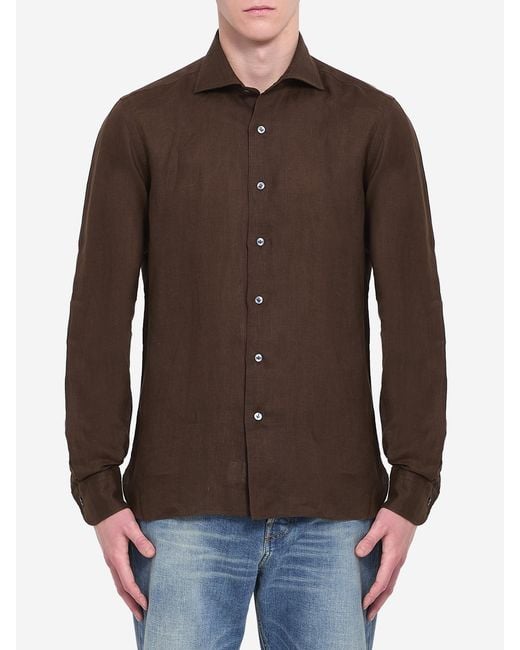 Borriello Brown Marechiaro Shirt for men