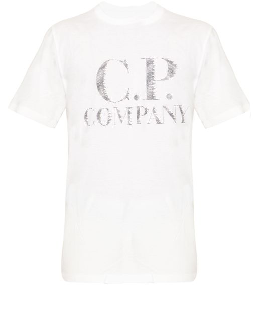 C.P. Company Logo Cotton T-shirt in White for Men | Lyst