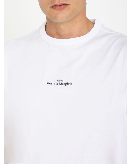 Maison Margiela White Cotton Tshirt for men