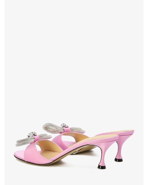 Mach & Mach Pink Double Bow Mules